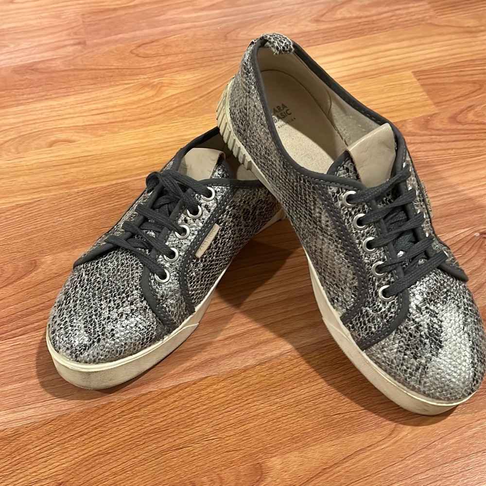 Zara snakeskin sneakers